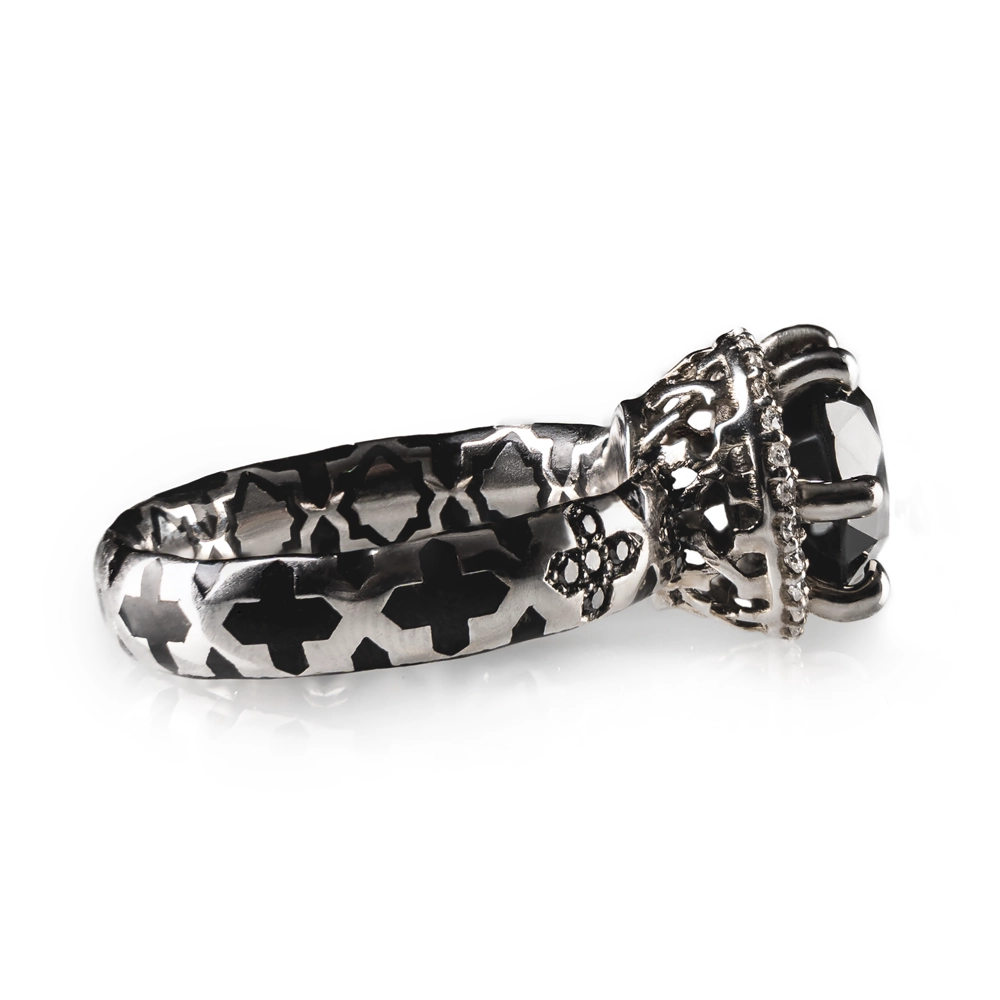 Black & Silver Ring - Imagen 3