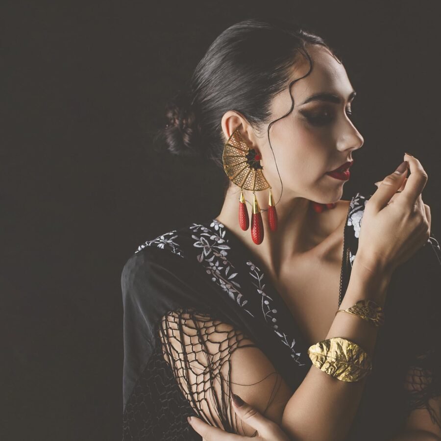 alvaro larrosa furest gold earrings bracelet