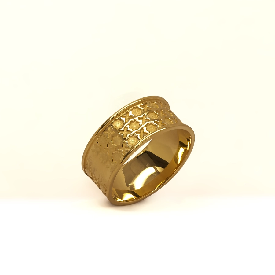 Iconic Andalusian Geometric Gold Ring